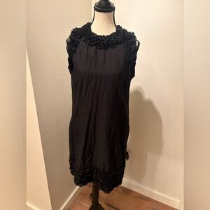 Kate Boggiano Chic Black Ruffled Mini Dress